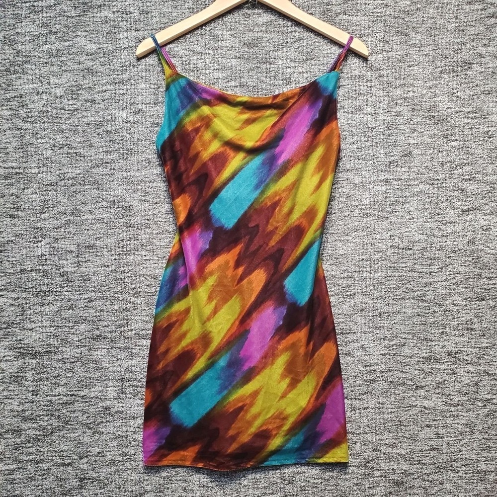Urban Outfitters Velvet Slip Mini Dress Womens Small Y2K Bodycon Club Kid Party